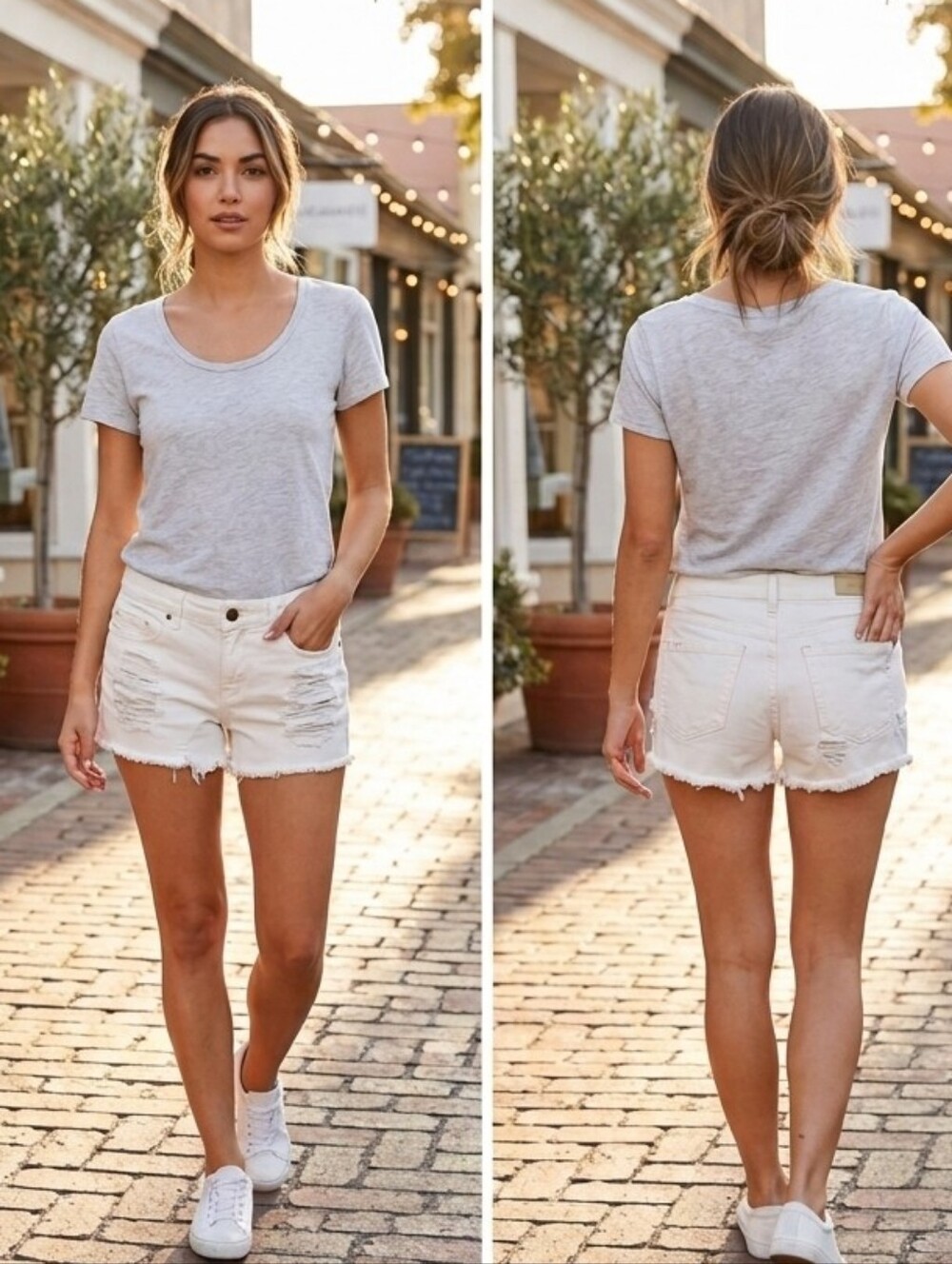 🎇✨️Blank NYC Distressed White Shorts size 29